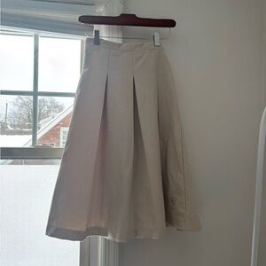Chic Beige A-Line Skirt
